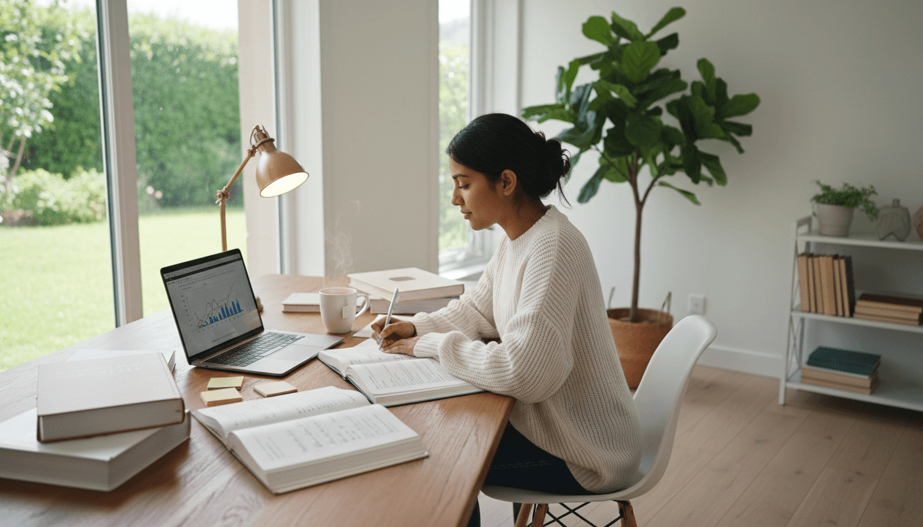 Student actively participating in personalized online English lesson with concentrated expression
